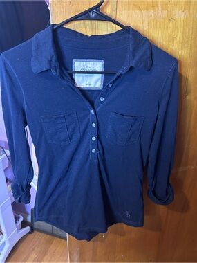 Y2K Abercrombie & Fitch 3/4 Sleeve Button-Up Shirt
